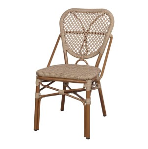 Silla Exterior LAUREN, Metal / Ratán Sintético / Natural - Vackart. Las más exclusivas y modernas sillas de diseño nórdico, solo en Vackart, tu tienda diseño online.