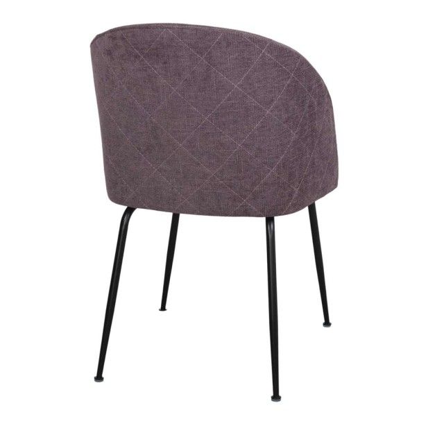 Silla BLAPIN, Textil Púrpura / Metal. Vackart