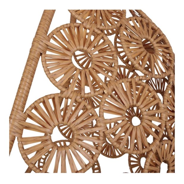 Silla Colgante CORFU, Ratán Sintético / Textil Beige / Metal. Vackart