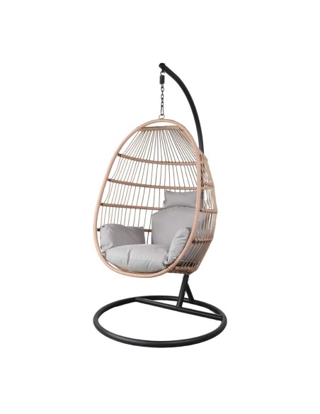 Silla Colgante CLAUDINE, Cuerda Sintética / Natural / Metal. Vackart