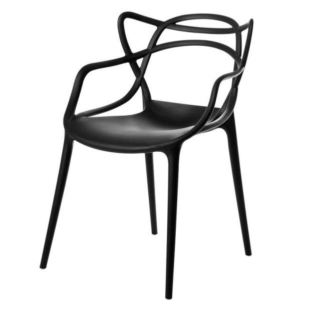 Silla ORB, Polipropileno Negro. Vackart