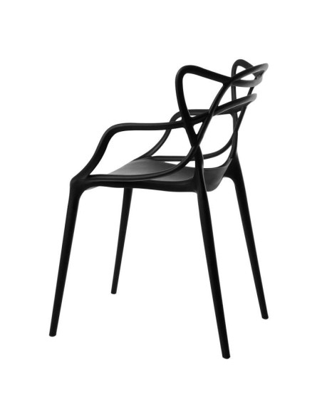 Silla ORB, Polipropileno Negro. Vackart