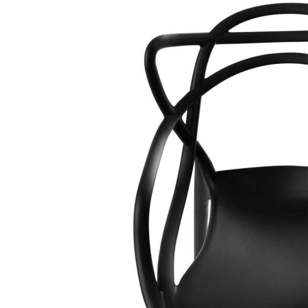 Silla ORB, Polipropileno Negro. Vackart