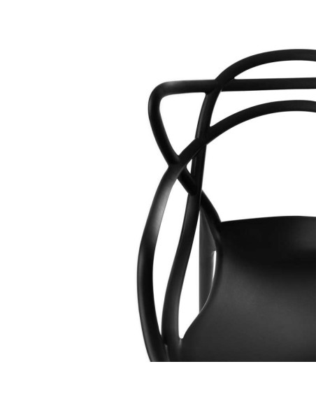 Silla ORB, Polipropileno Negro. Vackart