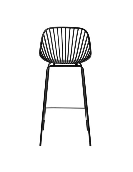 Taburete Alto SKÅL 65,5 cm, Metal / Polipropileno Negro. Vackart