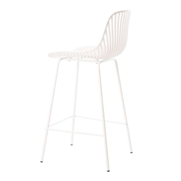 Taburete Alto SKÅL 65,5 cm, Metal / Polipropileno Blanco. Vackart Taburete Alto SKÅL 65,5 cm, Metal / Polipropileno Blanco. Vackart