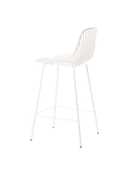 Taburete Alto SKÅL 65,5 cm, Metal / Polipropileno Blanco. Vackart