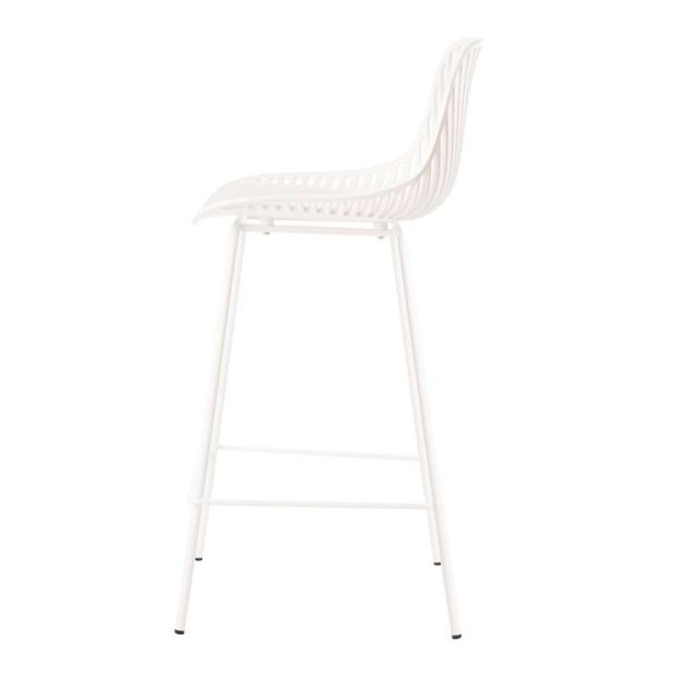 Taburete Alto SKÅL 65,5 cm, Metal / Polipropileno Blanco. Vackart Taburete Alto SKÅL 65,5 cm, Metal / Polipropileno Blanco. Vackart