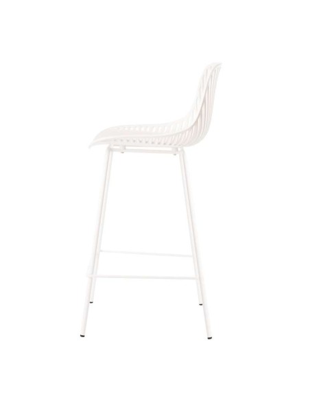 Taburete Alto SKÅL 65,5 cm, Metal / Polipropileno Blanco. Vackart