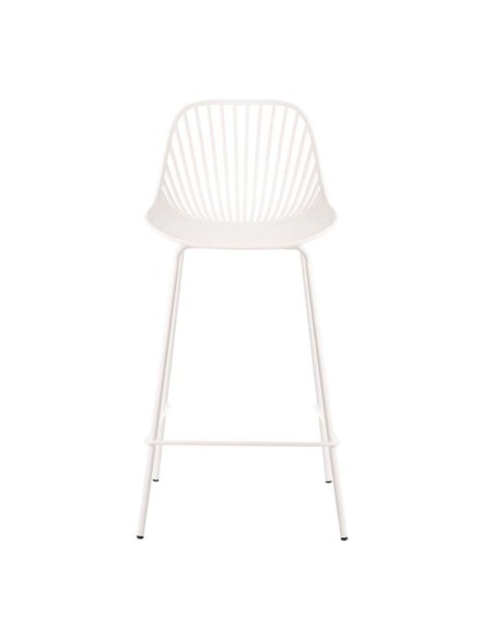 Taburete Alto SKÅL 65,5 cm, Metal / Polipropileno Blanco. Vackart