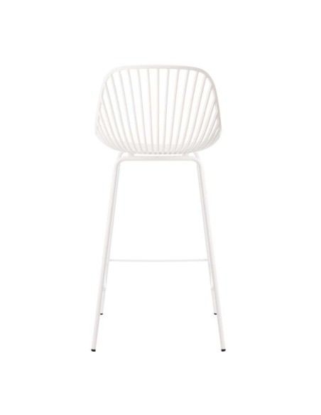 Taburete Alto SKÅL 65,5 cm, Metal / Polipropileno Blanco. Vackart