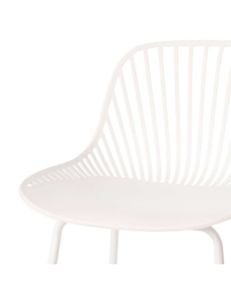Taburete Alto SKÅL 65,5 cm, Metal / Polipropileno Blanco. Vackart