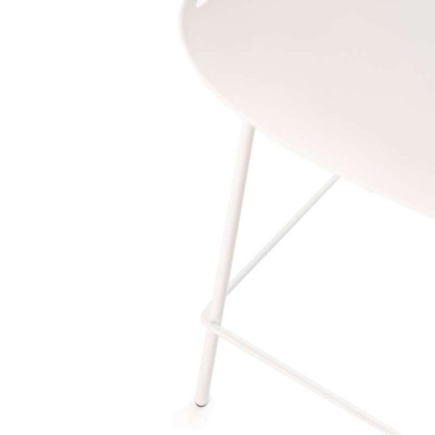 Taburete Alto SKÅL 65,5 cm, Metal / Polipropileno Blanco. Vackart Taburete Alto SKÅL 65,5 cm, Metal / Polipropileno Blanco. Vackart