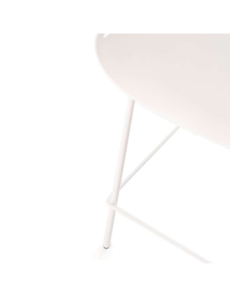 Taburete Alto SKÅL 65,5 cm, Metal / Polipropileno Blanco. Vackart