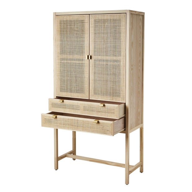 Aparador HARRY 85x170 cm, Madera / Ratán Natural - Affari. Vackart