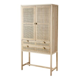 Aparador HARRY 85x170 cm, Madera / Ratán Natural - Affari. Vackart