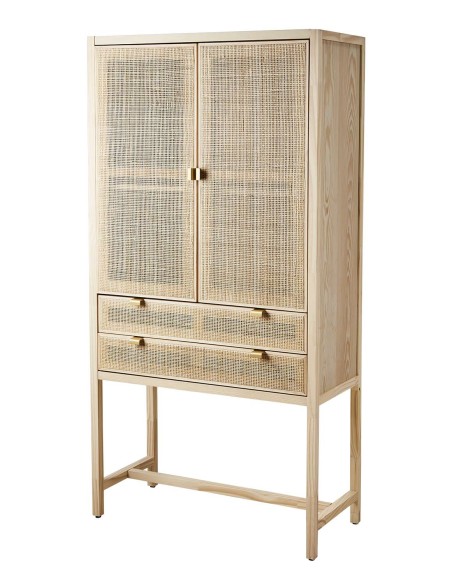 Aparador HARRY 85x170 cm, Madera / Ratán Natural - Affari. Vackart