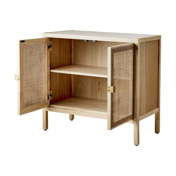 Aparador HARRY 80x75 cm, Madera / Ratán Natural - Affari. Vackart