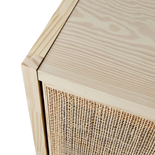 Aparador HARRY 80x75 cm, Madera / Ratán Natural - Affari. Vackart