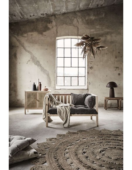 Aparador HARRY 80x75 cm, Madera / Ratán Natural - Affari. Vackart