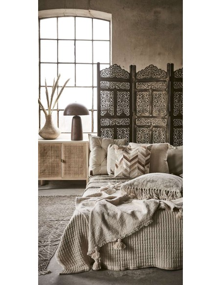 Aparador HARRY 80x75 cm, Madera / Ratán Natural - Affari. Vackart