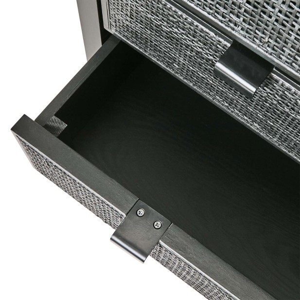 Aparador HARRY 85x170 cm, Madera / Ratán Negro - Affari. Vackart Aparador HARRY 85x170 cm, Madera / Ratán Negro - Affari. Vackart