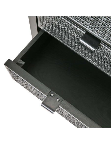 Aparador HARRY 85x170 cm, Madera / Ratán Negro - Affari. Vackart