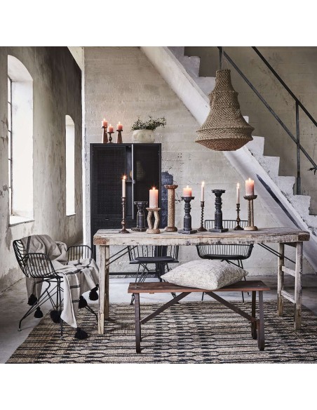 Aparador HARRY 85x170 cm, Madera / Ratán Negro - Affari. Vackart