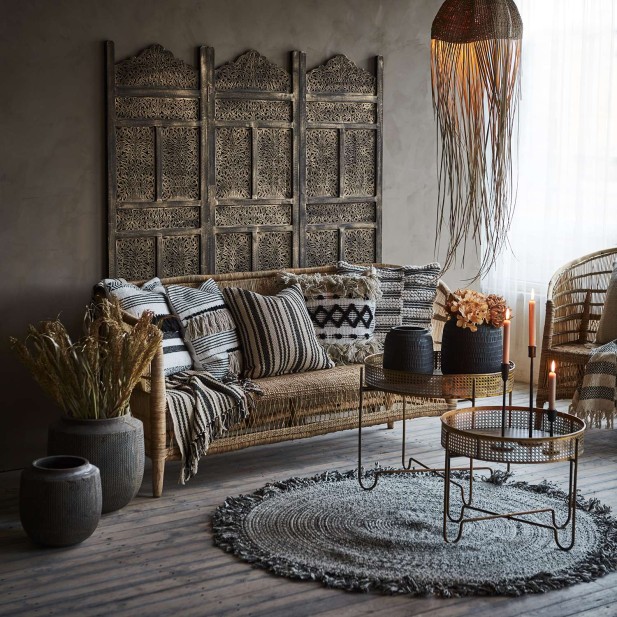 Mesa Auxiliar THOMAS L, Latón Antiguo - Affari. Vackart