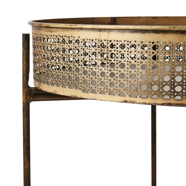 Mesa Auxiliar THOMAS M, Latón Antiguo - Affari. Vackart