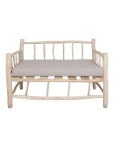Banco BOLTON 2 Plazas, Madera Natural / Textil