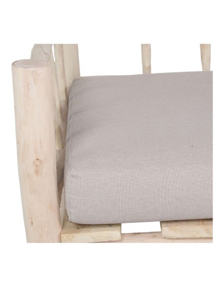 Banco BOLTON 2 Plazas, Madera Natural / Textil. Vackart