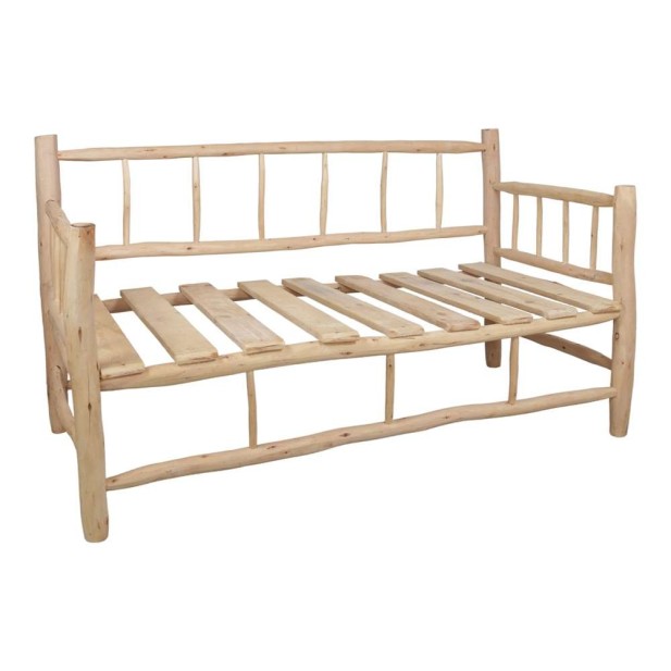 Sofá BOLTON 3 Plazas, Madera Natural. Vackart