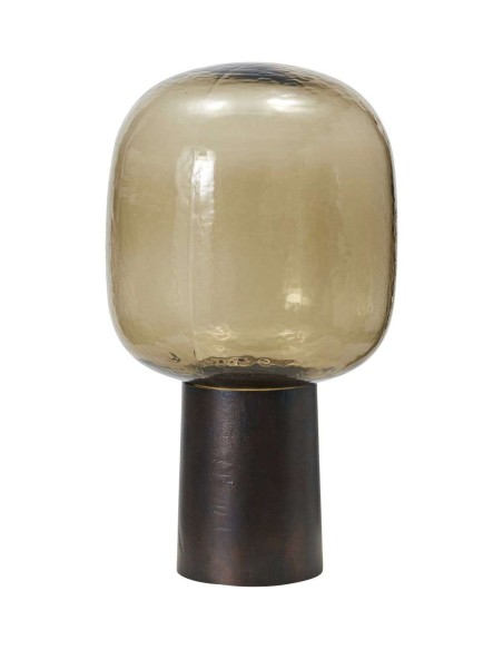 Lámpara de Sobremesa NOTE , Cristal Humo / Latón - House Doctor. Vackart