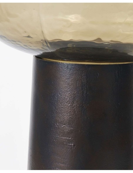 Lámpara de Sobremesa NOTE , Cristal Humo / Latón - House Doctor. Vackart