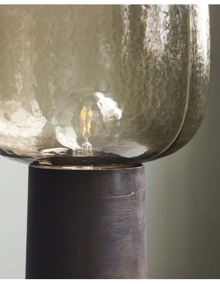 Lámpara de Sobremesa NOTE , Cristal Humo / Latón - House Doctor. Vackart