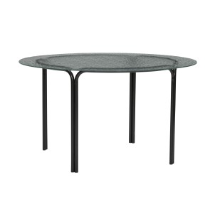 Mesa de Centro ORBIT, Cristal / Metal Negro - Hübsch. Las exclusivas mesas de diseño escandinavo de Hübsch en Vackart, tu tienda de diseño online.