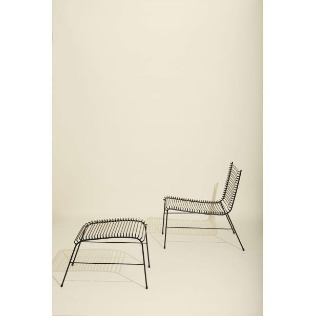 Taburete Bajo STRING, Metal Negro - Hübsch. Vackart