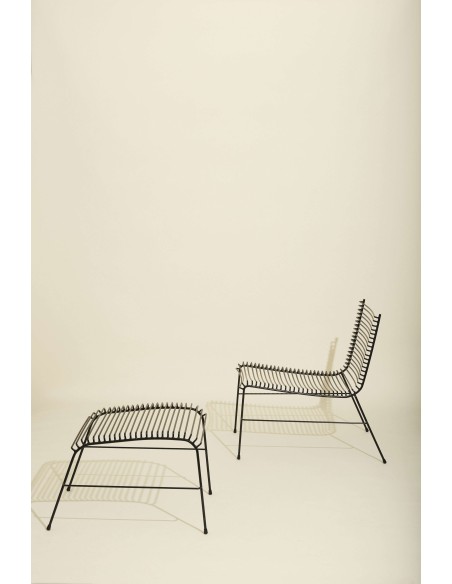 Sillón STRING, Metal Negro - Hübsch. Vackart