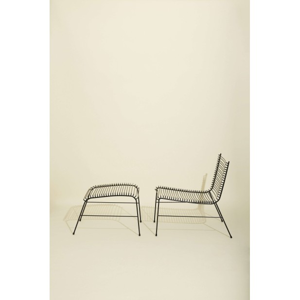 Sillón STRING, Metal Negro - Hübsch. Vackart