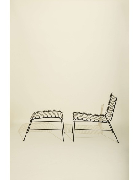 Sillón STRING, Metal Negro - Hübsch. Vackart