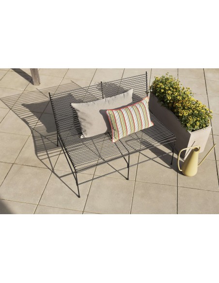 Banco con Respaldo STRING, Metal Negro - Hübsch