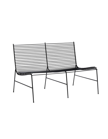 Banco con Respaldo STRING, Metal Negro - Hübsch