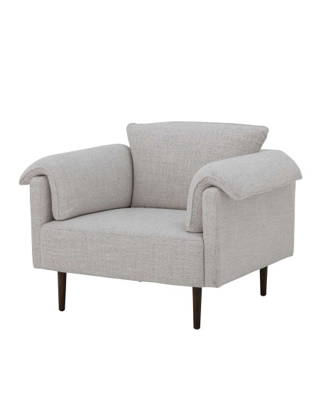 Sillón CHESHAM, Textil Blanco / Madera - Bloomingville. Vackart