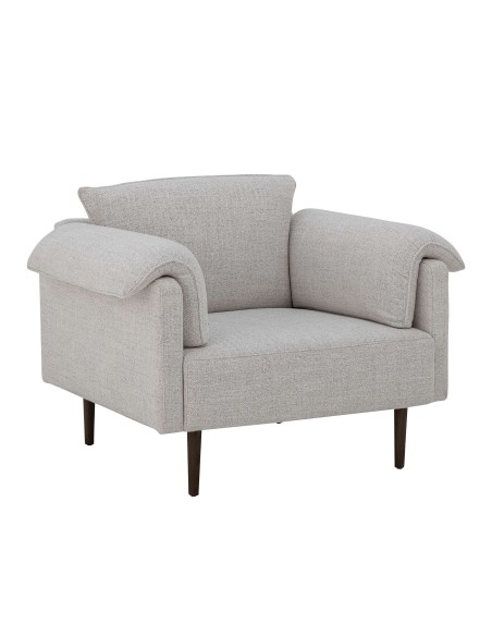 Sillón CHESHAM, Textil Blanco / Madera - Bloomingville. Vackart
