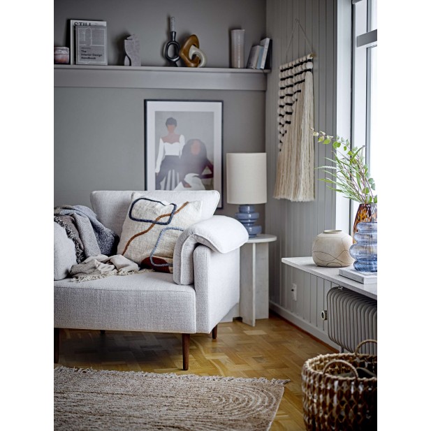 Sillón CHESHAM, Textil Blanco / Madera - Bloomingville. Vackart Sillón CHESHAM, Textil Blanco / Madera - Bloomingville. Vackart