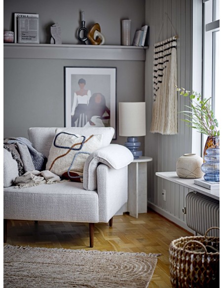 Sillón CHESHAM, Textil Blanco / Madera - Bloomingville. Vackart