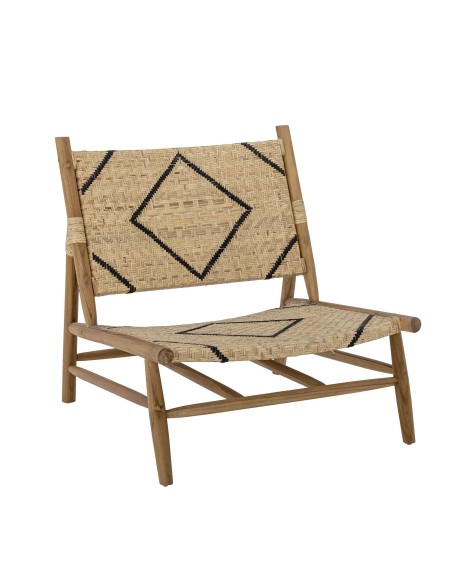 Sillón LENNOX, Teca / Ratán Natural - Bloomingville. Vackart