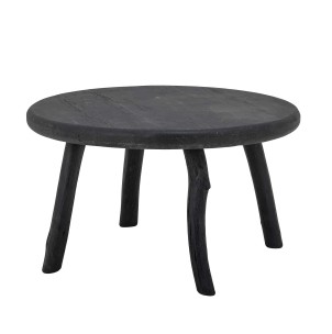 Mesa Auxiliar MILOS, Madera Reciclada Negro - Bloomingville. Vackart
