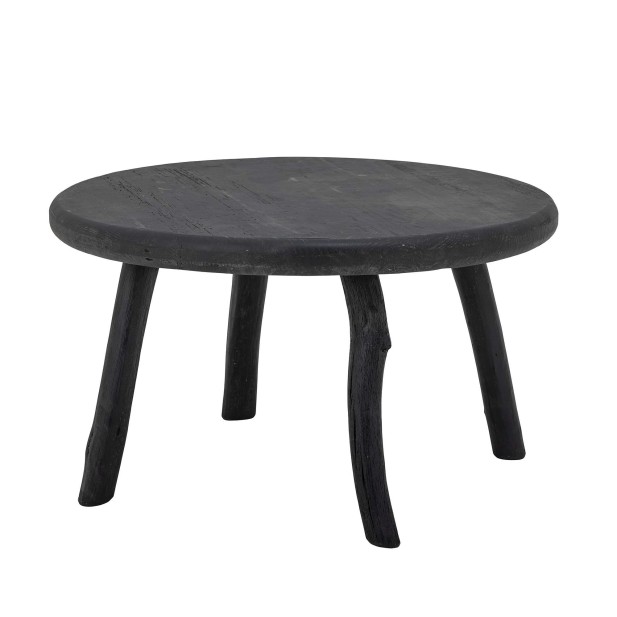 Mesa Auxiliar MILOS, Madera Reciclada Negro - Bloomingville. Vackart